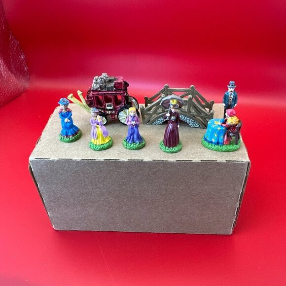 VTG LIBERTY FALL HAND PAINTED PEWTER FIGURINES - 8 PCS w/o BOX - Picture 3 of 4